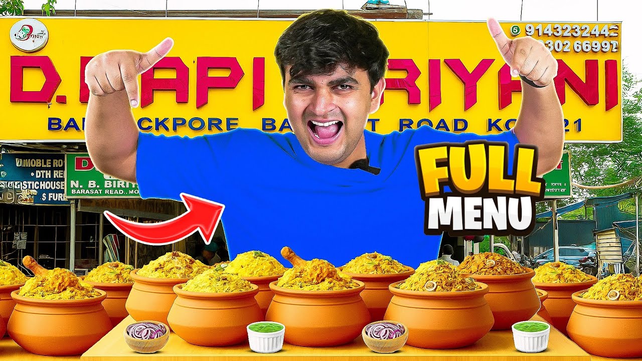 Trying D BAPI BIRYANI Full Menu