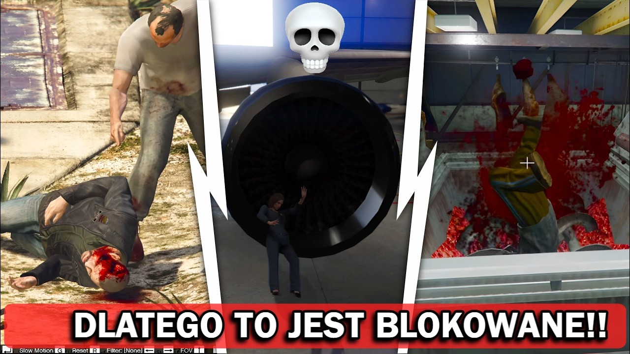 NAJGORSZE ŚMIERCI w GTA 5, jakich jeszcze nie widziałeś - (Mod FREECAM)