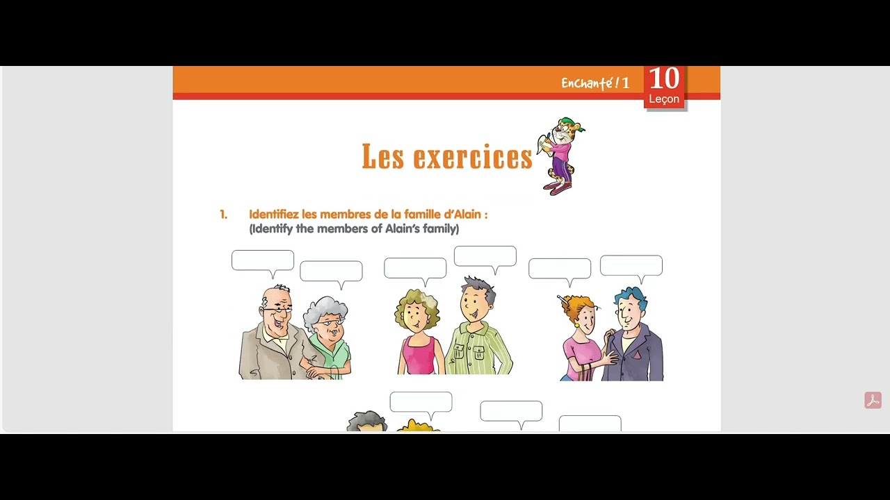 Enchanté 1 Lesson 10 | Class 5 French I La famille d'Alain