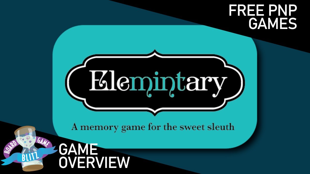 Обзор игры Elementary | Бесплатные PnP-игры