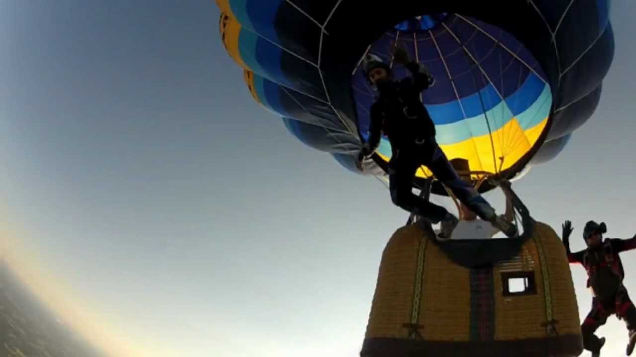 Hot air balloon jump at CarolinaFest Boogie 2012  Skydiving
