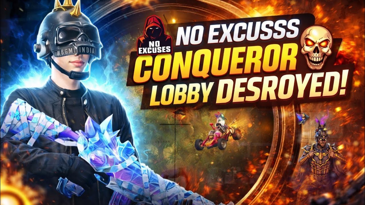 Full Rush in Conqueror Lobby – No Fear 😤 #BGMI #ConquerorGameplay #FullRush #BGMILongVideo #nofear 