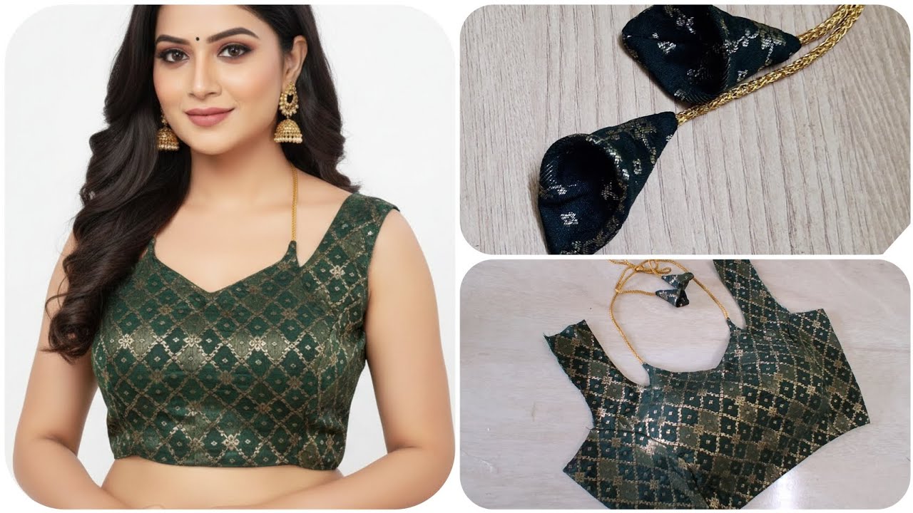 Boat neck blouse design cutting and stitching | Boat neck blouse design front | #stitching #trending