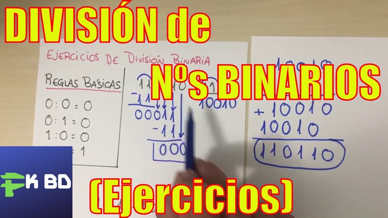 Ejercicios de DIVISIONES de números BINARIOS  - Electrónica Digital - Operaciones Binarias
