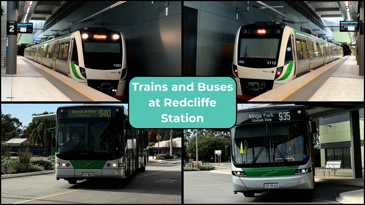 Trains and Buses at Redcliffe Station