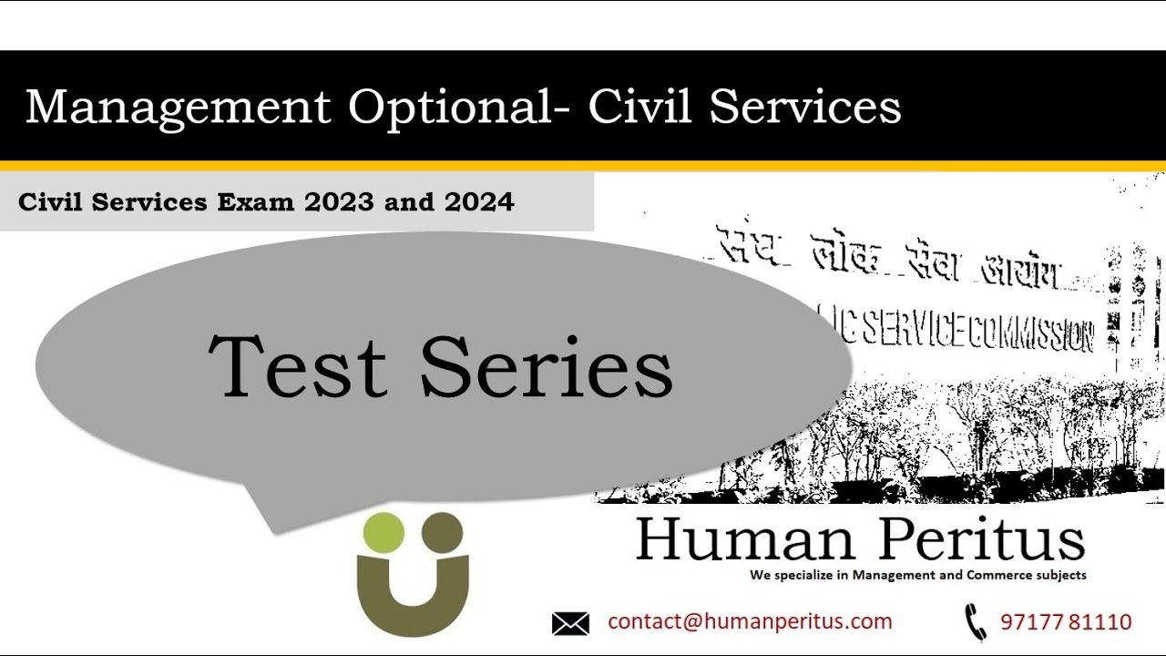 UPSC Management Optional Test Series- Prepare with Human Peritus