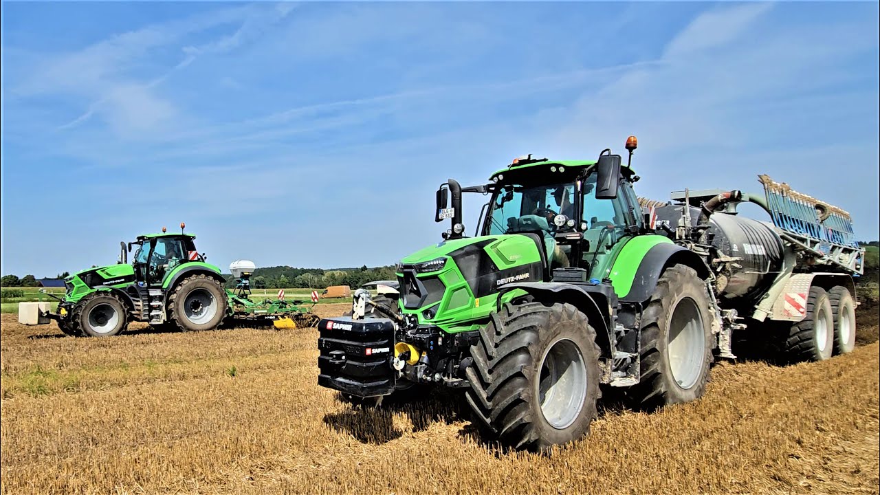 Deutz-Fahr Teamwork 7250 Warrior TTV + 6190 TTV mit 16.000 Liter Pühringer Güllefass!