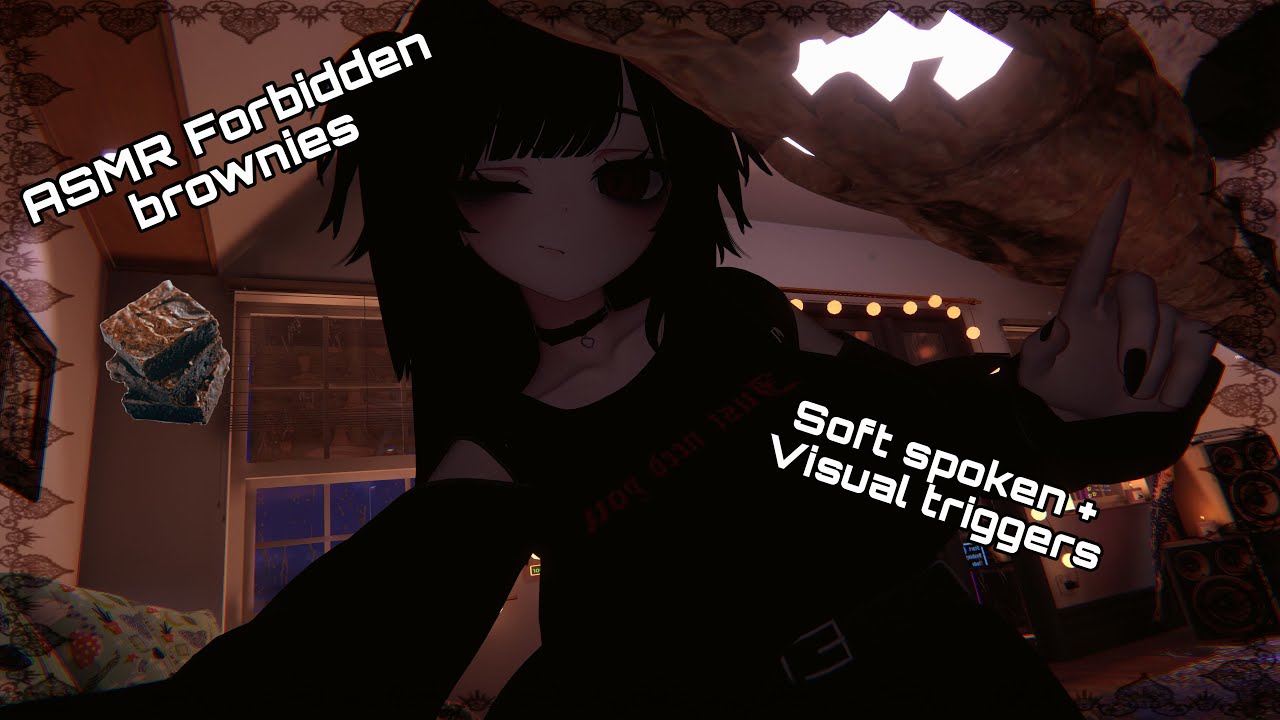 🍫🟫 Goth girl knows you ate the Forbidden Brownies 🟫🍫 - VRChat ASMR - Soft spoken + Visual Triggers