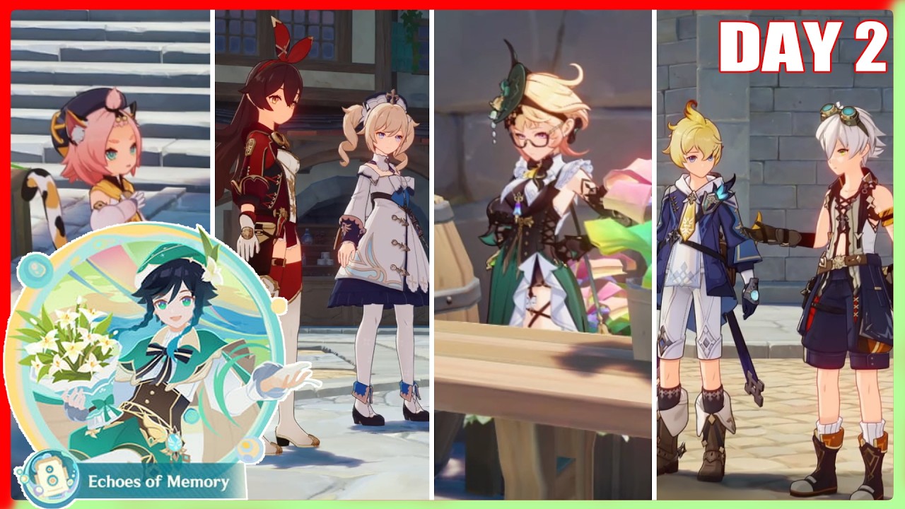 Diona, Amber, Emilie & Mika in Alice's Magic Bubble [JP DUB] | Echoes of Memories Dialogues 6.4