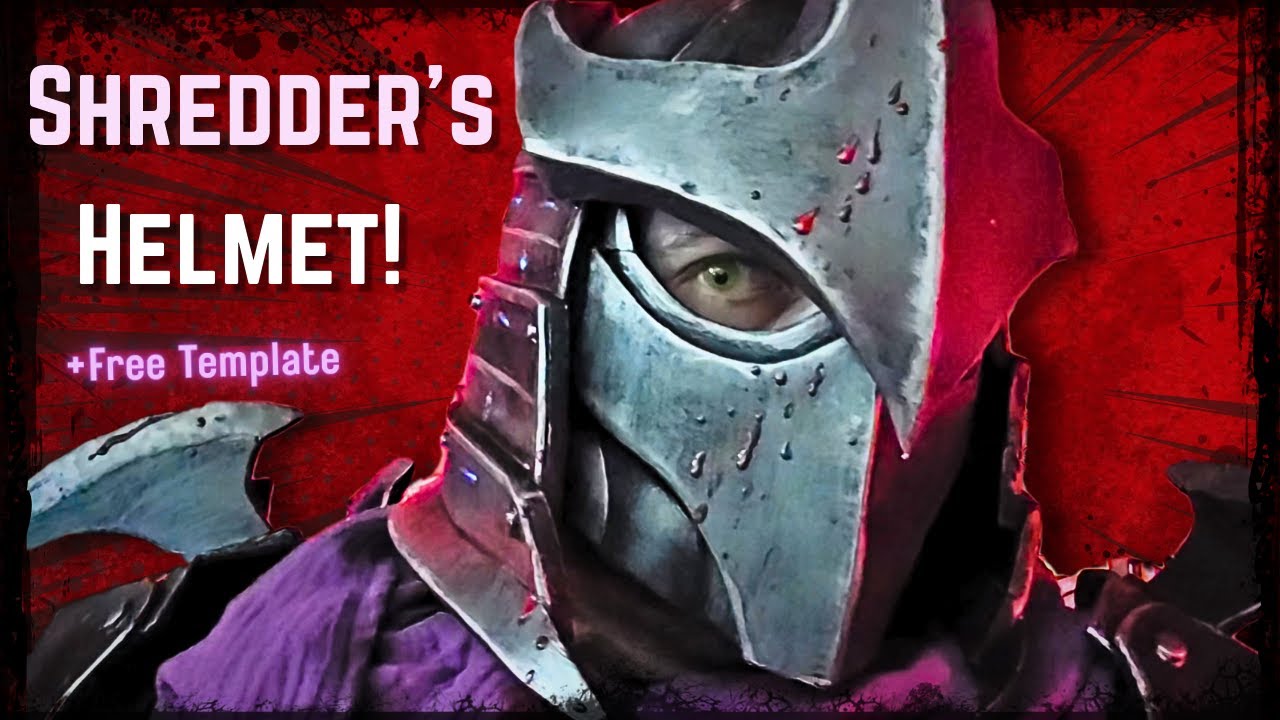 Making A Shredder Helmet - Part 2 TMNT Costume - Free Template