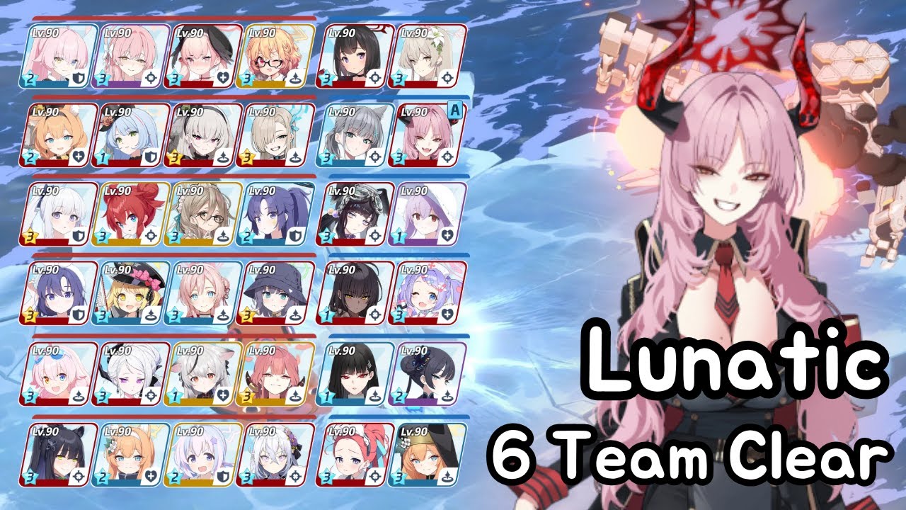[Blue Archive] Geburah Lunatic (Field) - 6 Team Clear - 51,357,099 - Satsuki Borrow