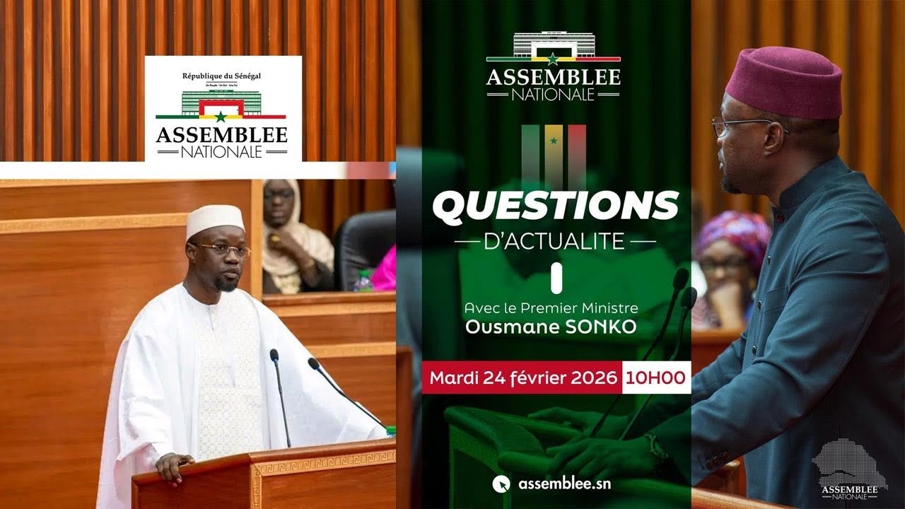Direct : Assemblée nationale :Le premier ministre Ousmane Sonko et son gouvernement face aux députés