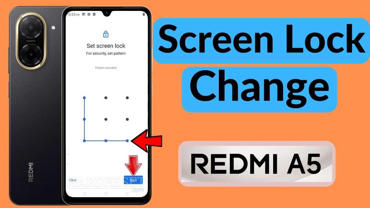 How To Change Screen Lock In Redmi A5/Redmi A5 mobile ka password kaise change kare / pattern lock