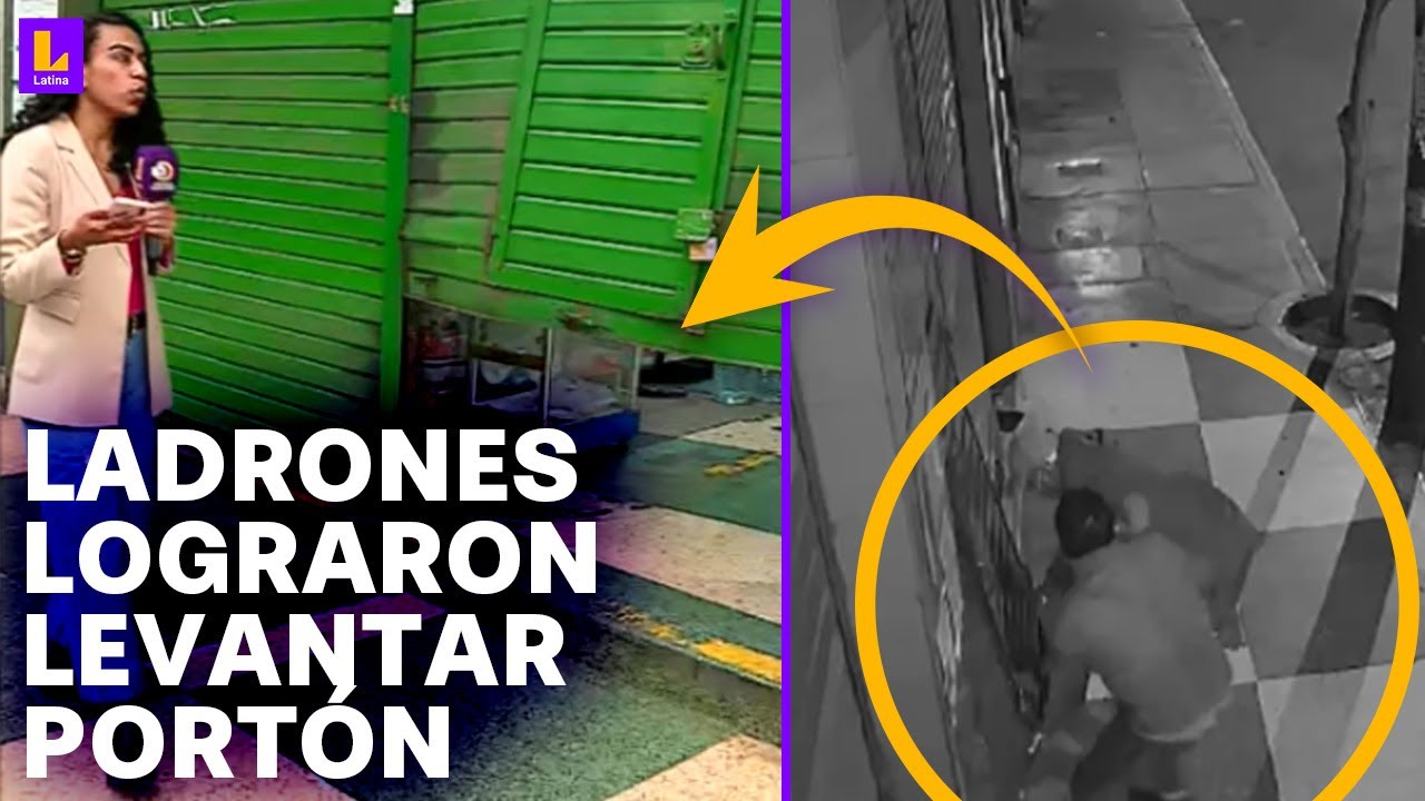 Delincuentes roban tienda en Surquillo tras levantar portón con seguro durante la madrugada