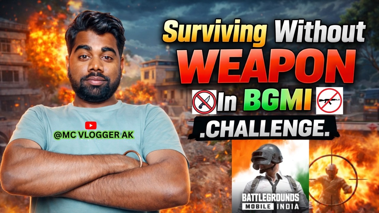 Surviving In BGMI with NO WEAPON & NO KILL | BGMI | Part 1 | MC VLOGGER AK | BGMI INDIA  #bgmi #game