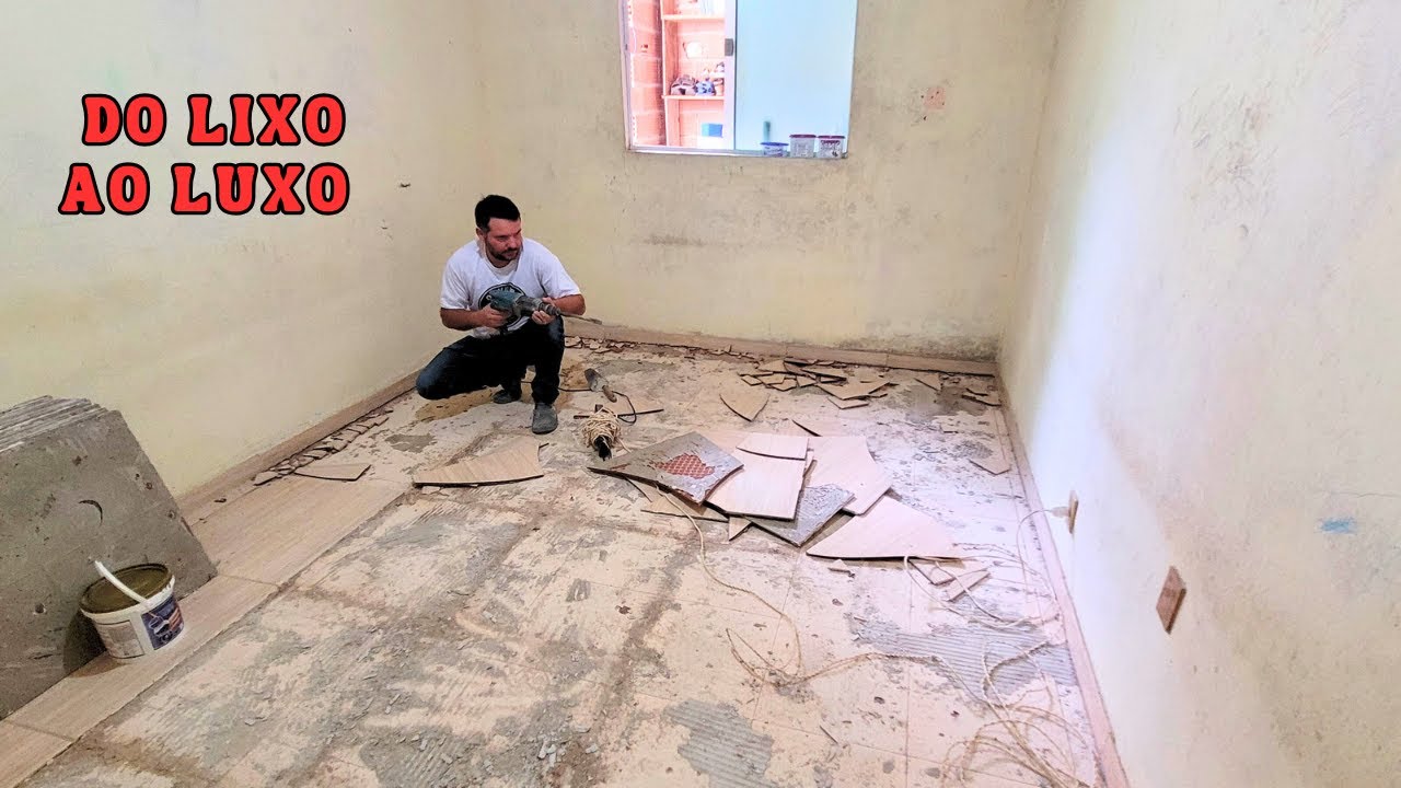 Pedreiro customiza quarto antigo gastando pouco! Você vai se surpreender