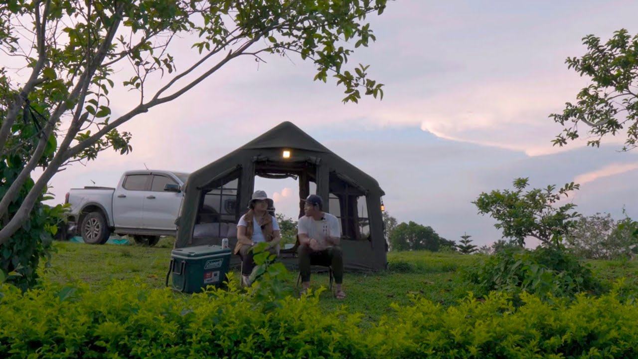 COODY INFLATABLE TENT, 4K, SEA OF CLOUDS, FORD RANGER CAMPING, VIEWSCAPE, CHILL CAMPING, CAMPING PH