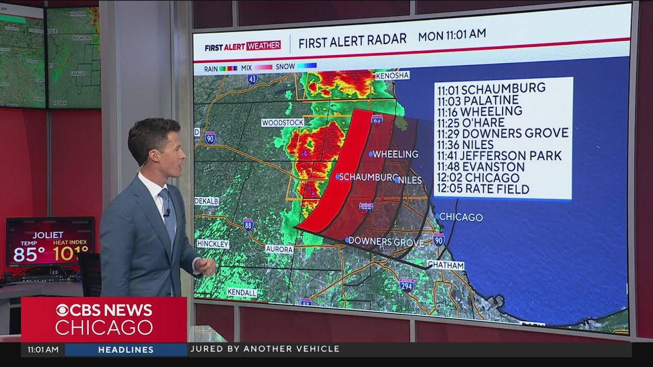 Severe storms possible in Chicago area amid heat warnings Monday