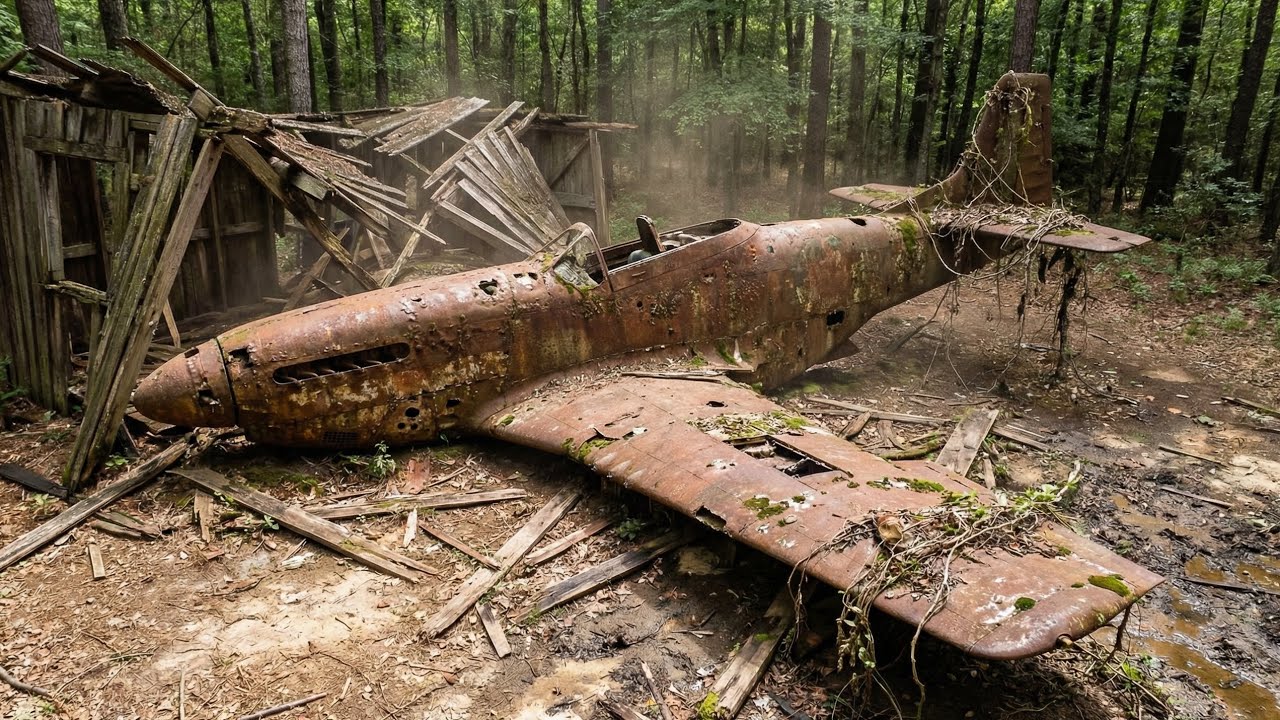 I Found an Abandoned P-51 Mustang in the Forest… The Most Satisfying ASMR Restoration (No Talking)