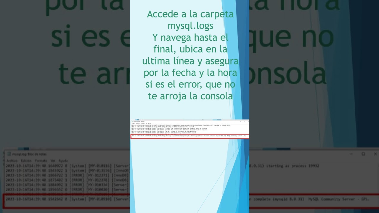 TIPS para Buscar Errores MySQL Short