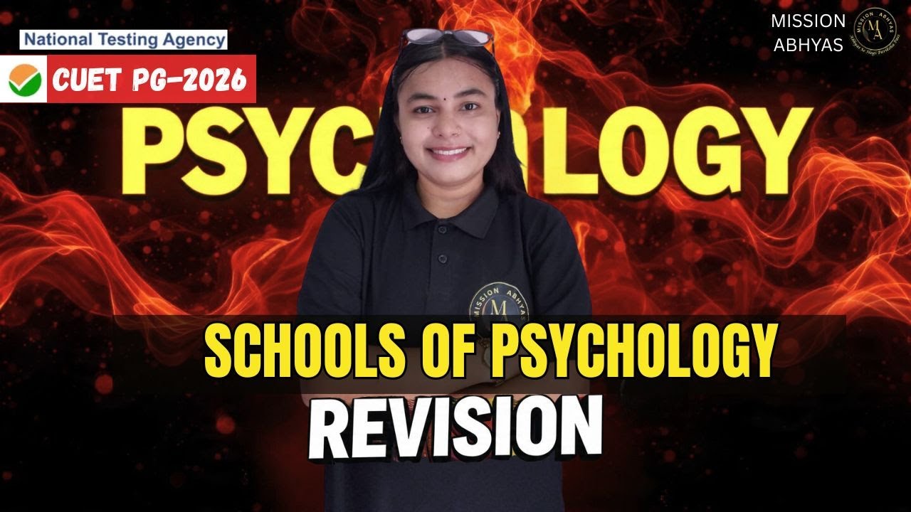 CUET PG Psychology 2026 🔥 Most Important Topics | Revision  | Schools Of Psychology  | By Nirdesh