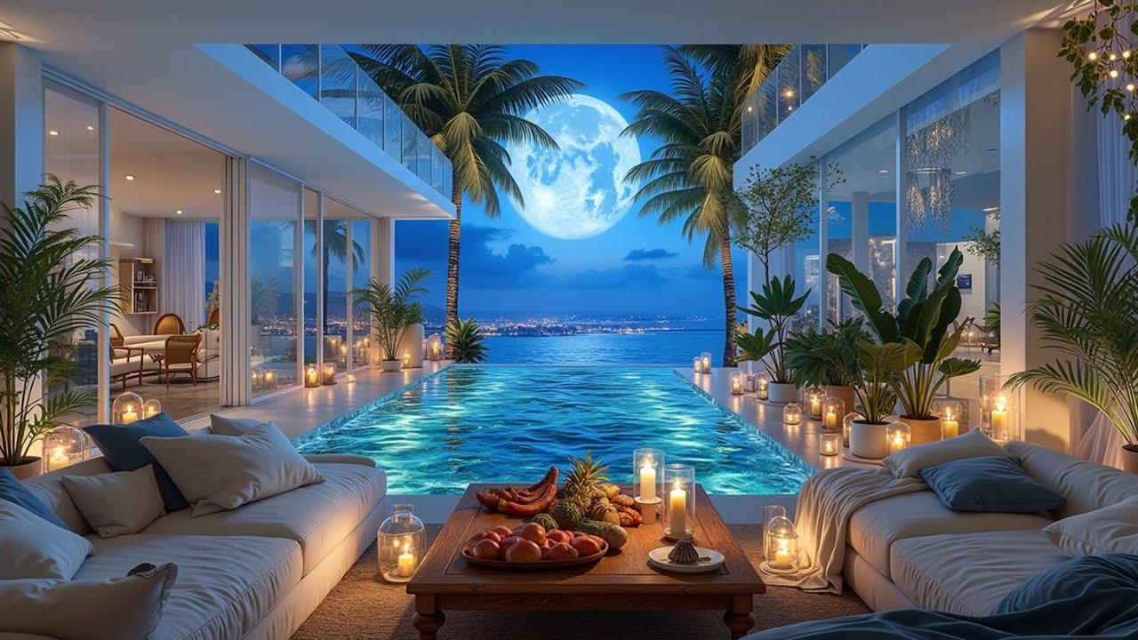 Muzyka Chillout Ocean ✨ Mix Deep & Tropical House ✨ Relaksujące Klimaty Nocy Pełni Księżyca 🌴