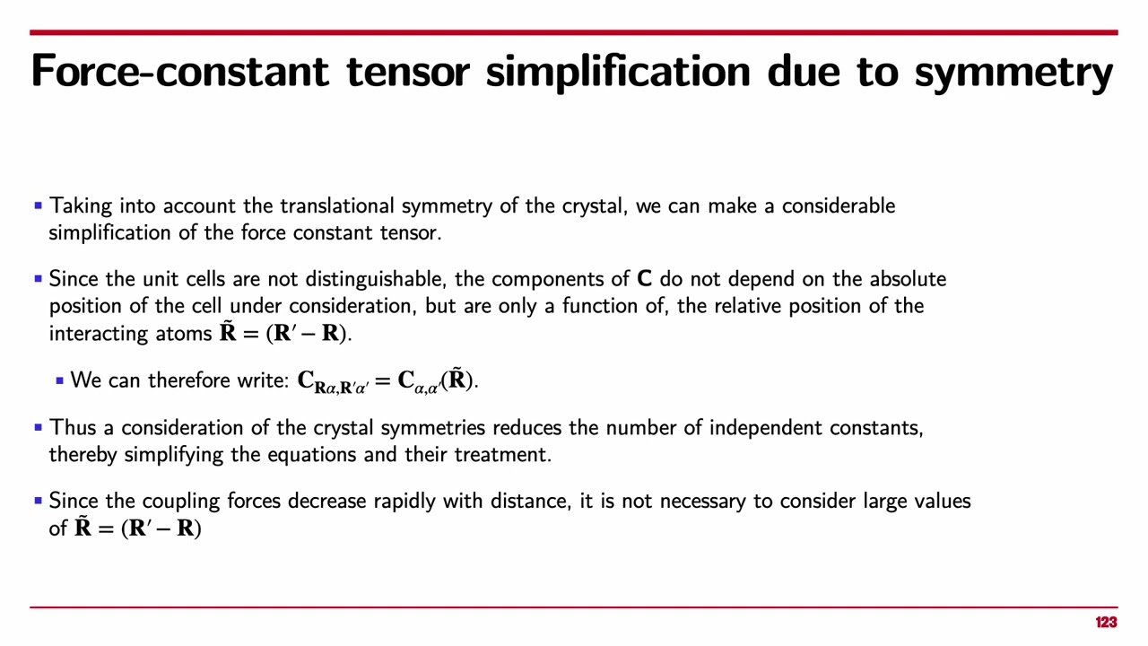 Phonons (8): general equation in the harmonic approximation