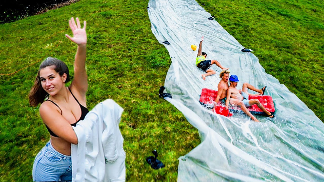 We Built A Massive Slip 'N Slide In Europe!