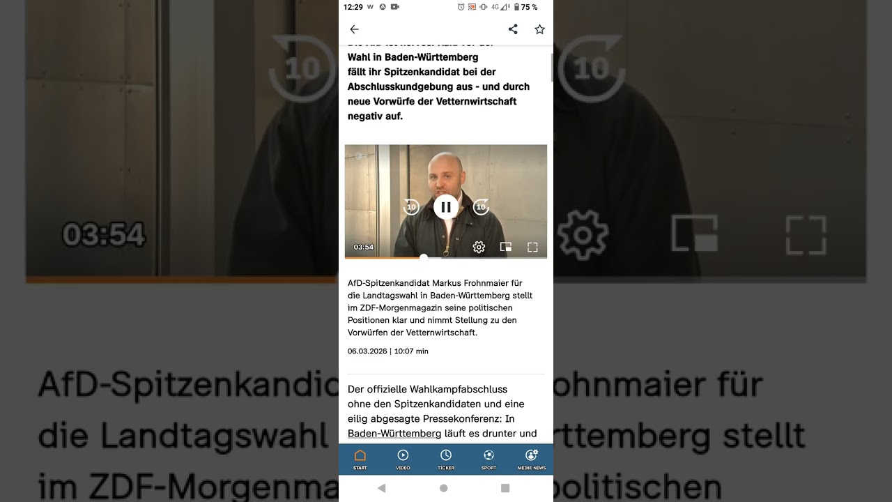 AFD Spitzenkandidat Fronmaier  Interview ZDF Moderator passt antworten nicht Zuschauer jubeln im TV