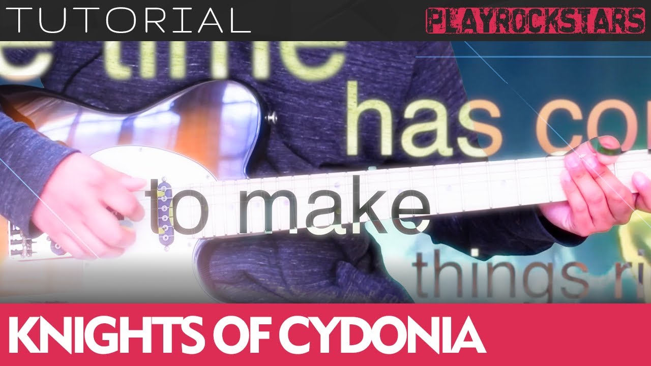 como tocar KNIGHTS OF CYDONIA en guitarra MUSE ⭐️ TUTORIAL / ACORDES / RITMO / TABS
