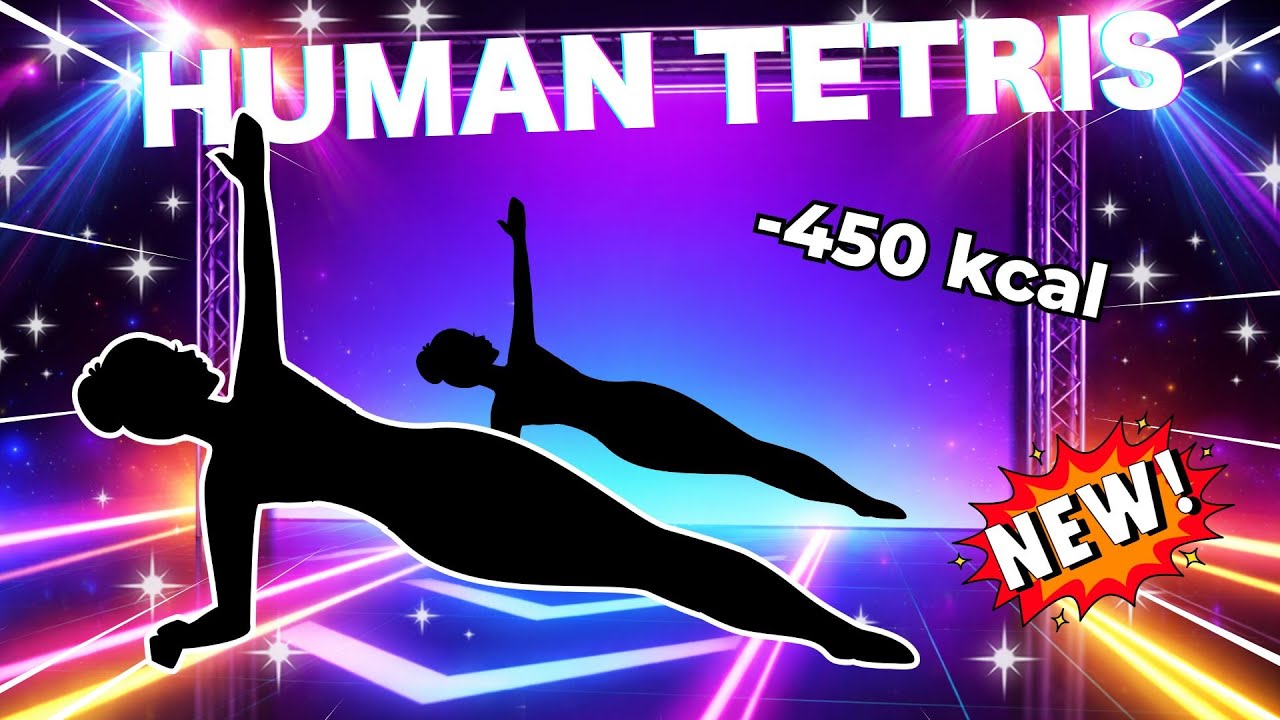 High Quality Immersive Interactive Warm Up | HUMAN TETRIS | Viral Interactive Fitness #1