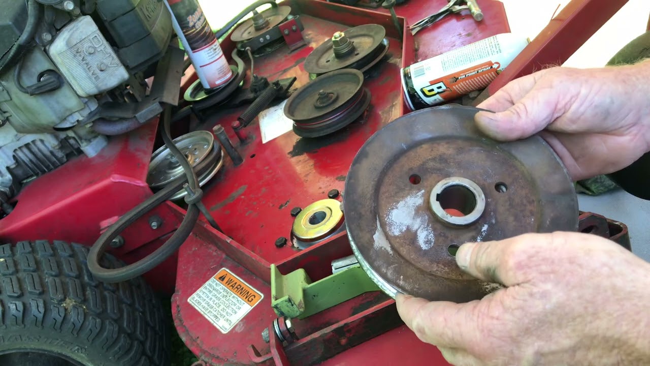Exmark Metro Mower Spindle Removal & Pulley Removal Part #1 of 2 Part Video