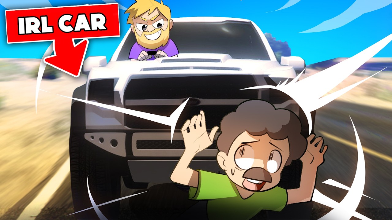 I RAN OVER My Friends With My IRL Car In GTA 5