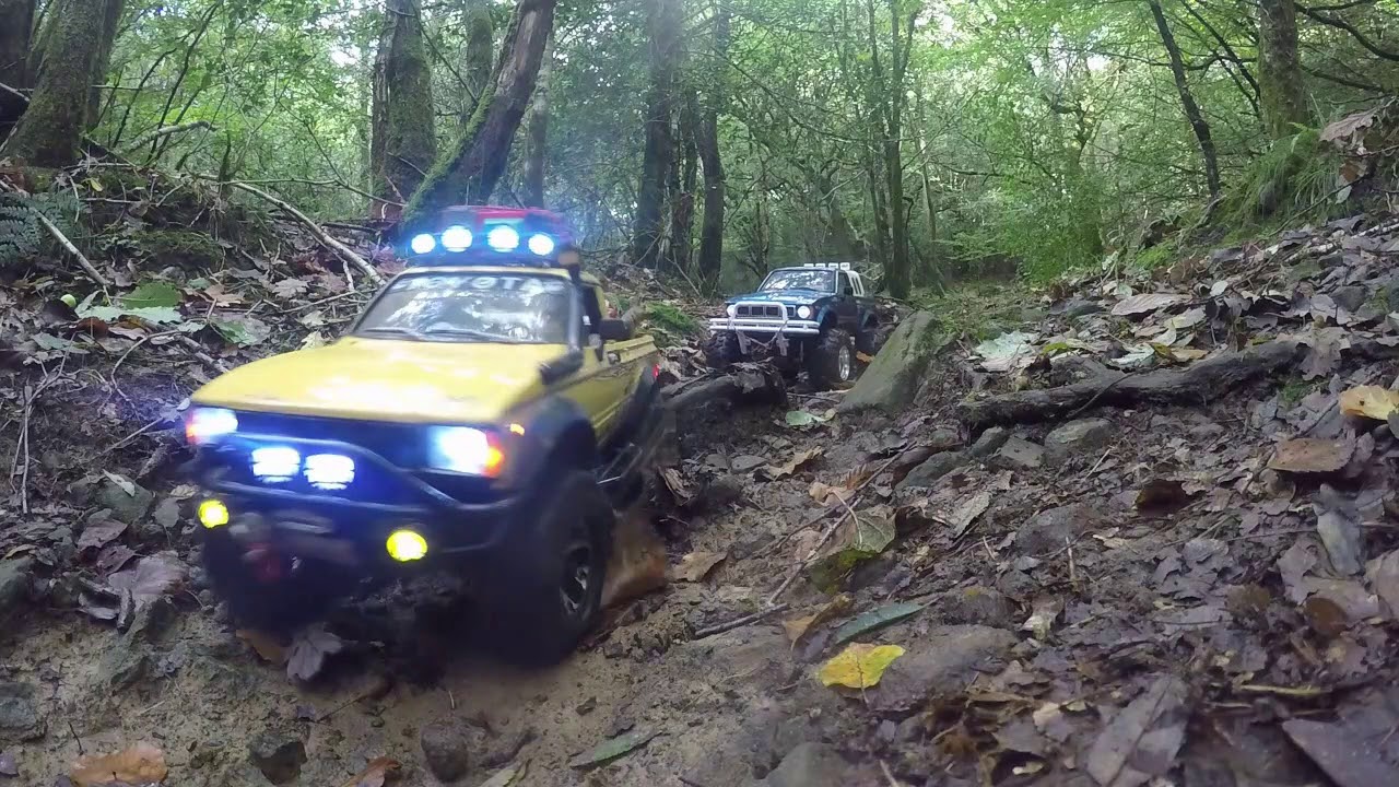 RC4WD TF2 AND HG-P407 TAMIYA CLONE OUT ON MUDDY TRAILS