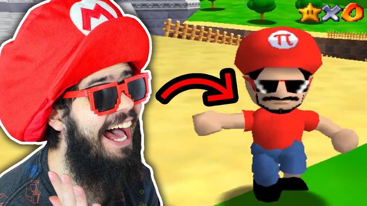 DESCOBRIRAM UM PERSONAGEM SECRETO NO MARIO 64! (que no caso sou eu)