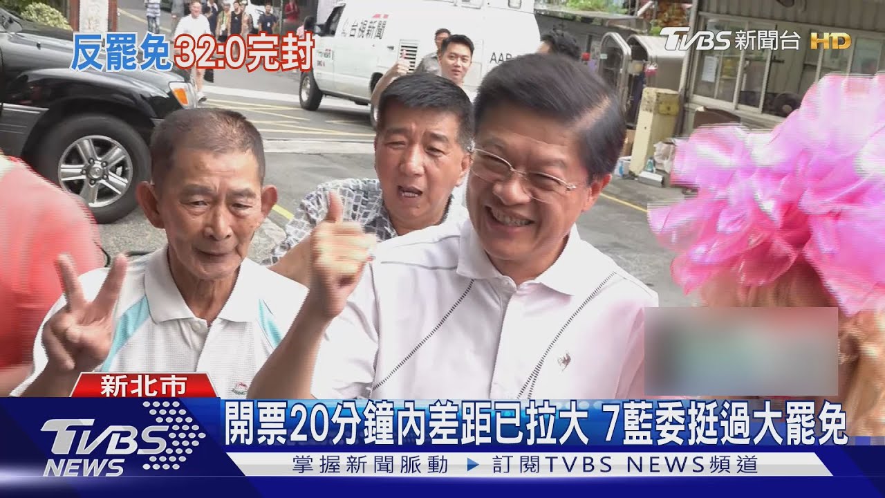 開票20分鐘內差距已拉大 7藍委挺過大罷免｜TVBS新聞 @TVBSNEWS01