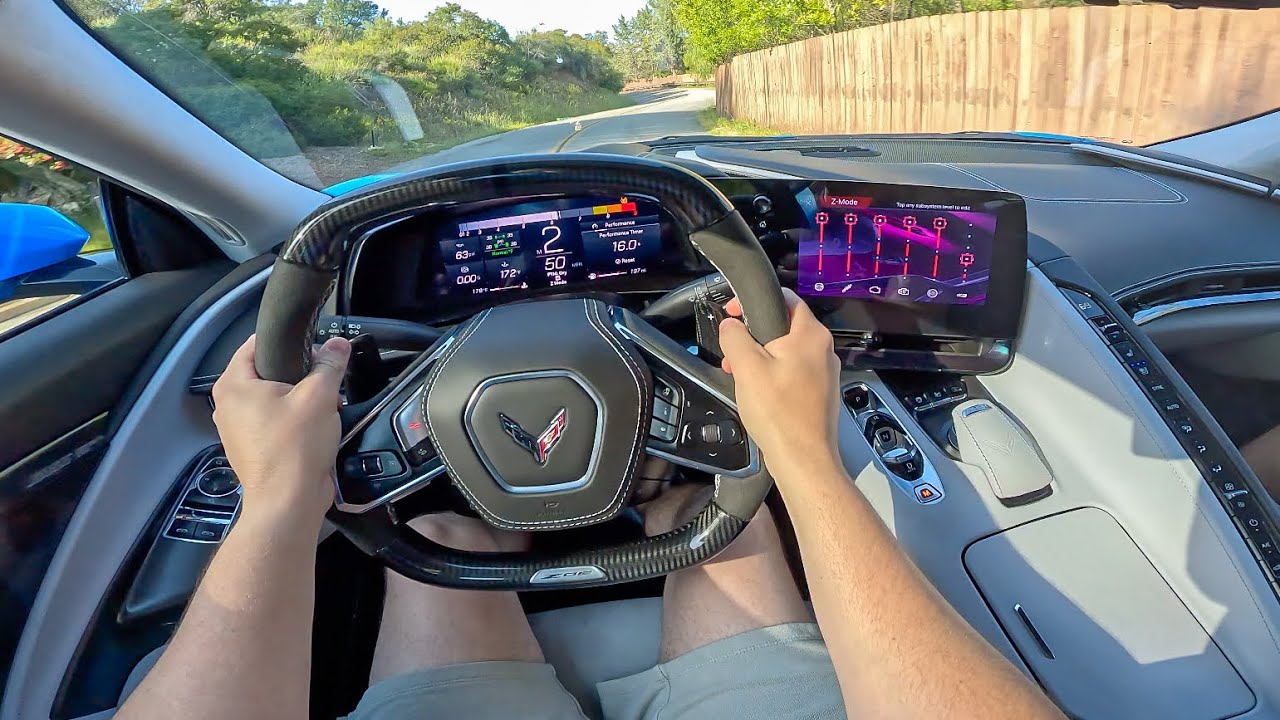 Обзор Corvette Z06 2024 года от первого лица! *Разгон от 0 до 60 миль в час за 2,6 с!!*