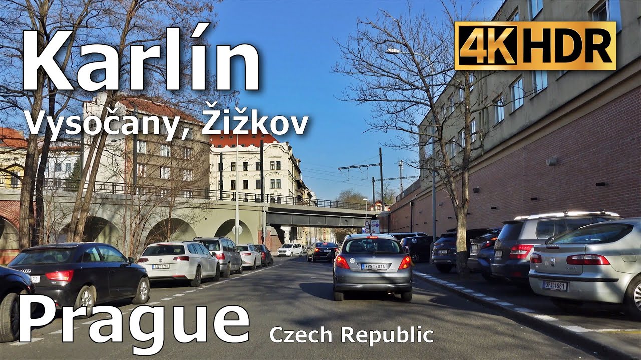 Driving Tour | Prague - Karlín, Vysočany | 4K HDR
