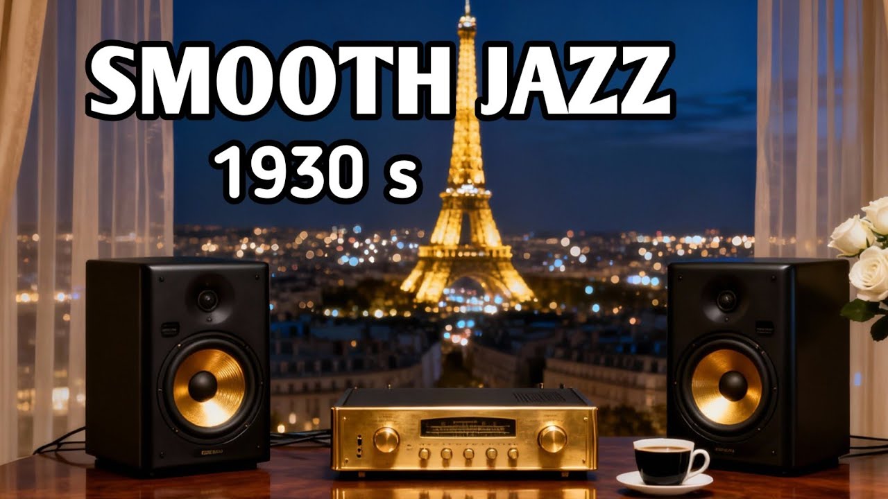 Romantic Smooth Jazz 1930's in Paris - Guitar Saxophone Jazz | Calm Background Music for Relaxation