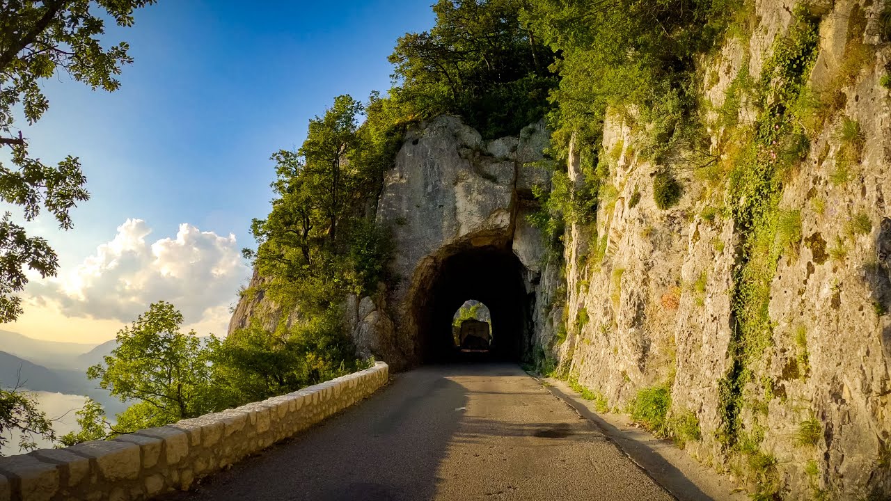 Driving the Col de la Chambotte, France