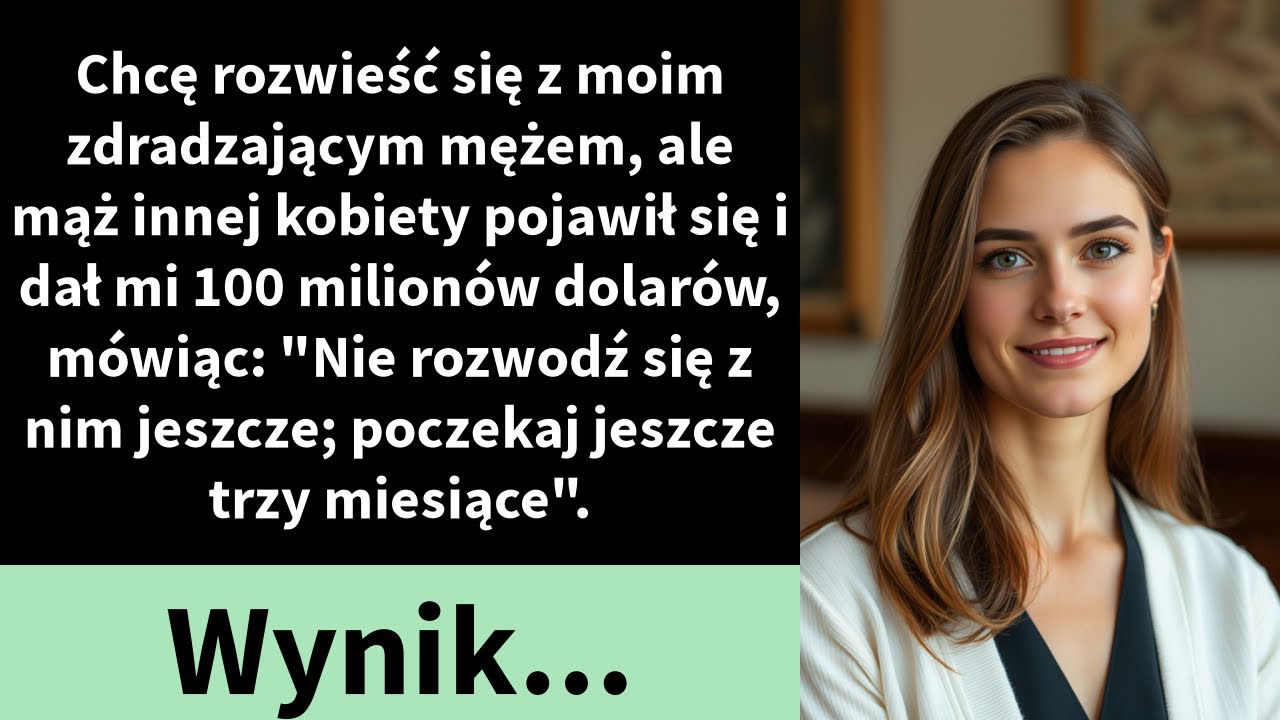 Chcę rozwieść się z moim zdradzającym mężem, ale mąż innej kobiety pojawił się i dał mi
