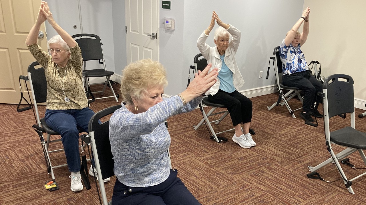 Chair Yoga for Strength & Flexibility | Chateau Madeleine, Melbourne FL
