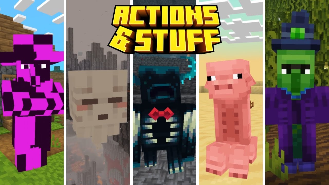 Action & Stuff 1.3  - All Mobs Nametag Secrets/Easter Eggs