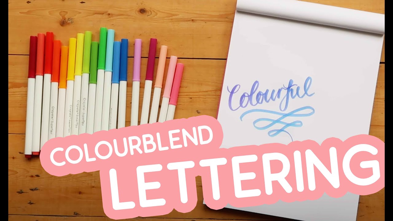 Ombre Colour Blend Hand Lettering Tutorial