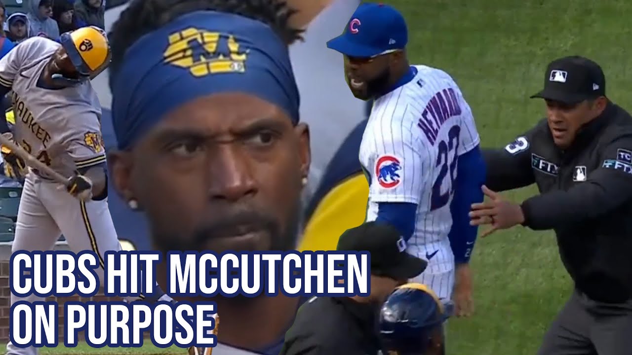 Cubs and Brewers benches clear over hit by pitches, a breakdown