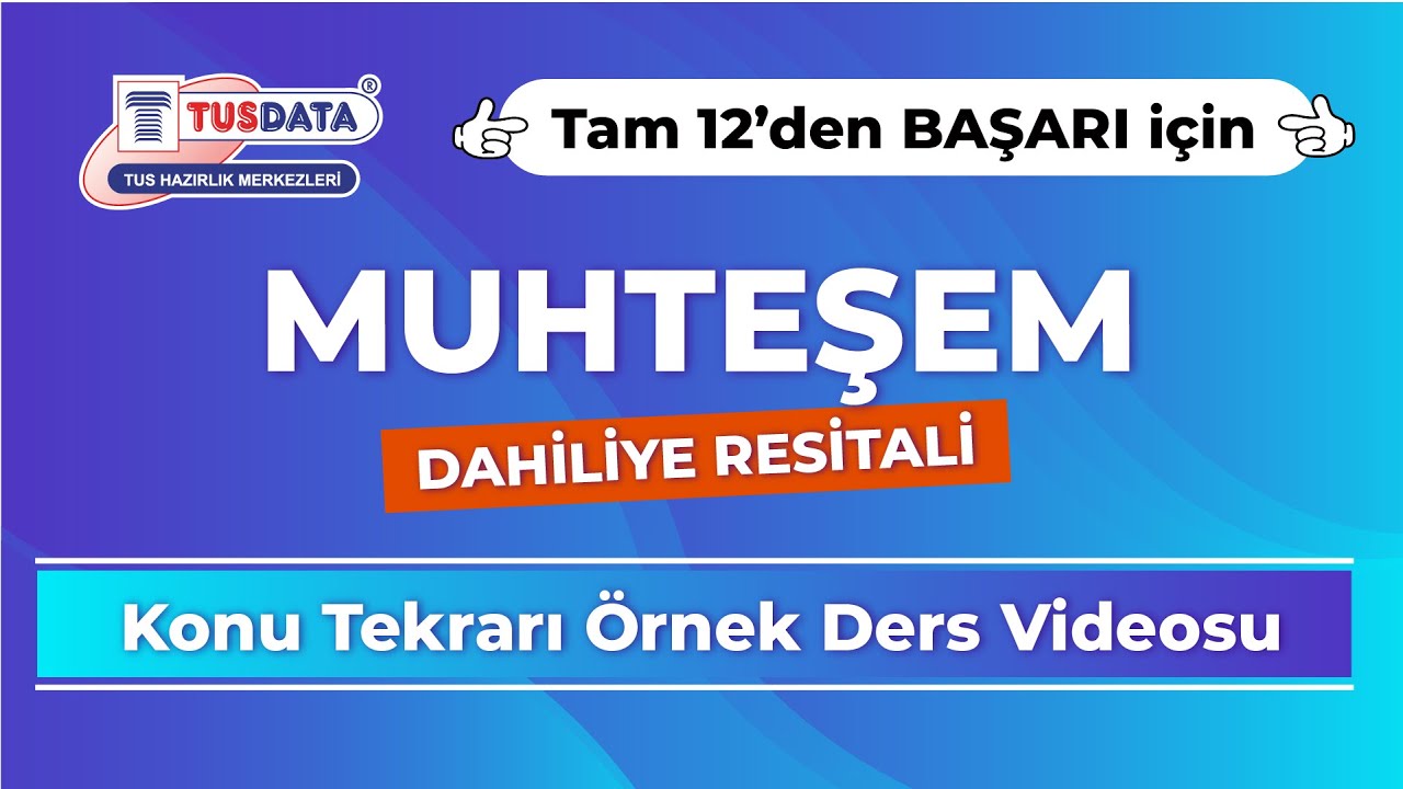 Muhteşem Dahiliye Resitali Konu Tekrarı Örnek Ders Videosu ( Kardiyoloji )