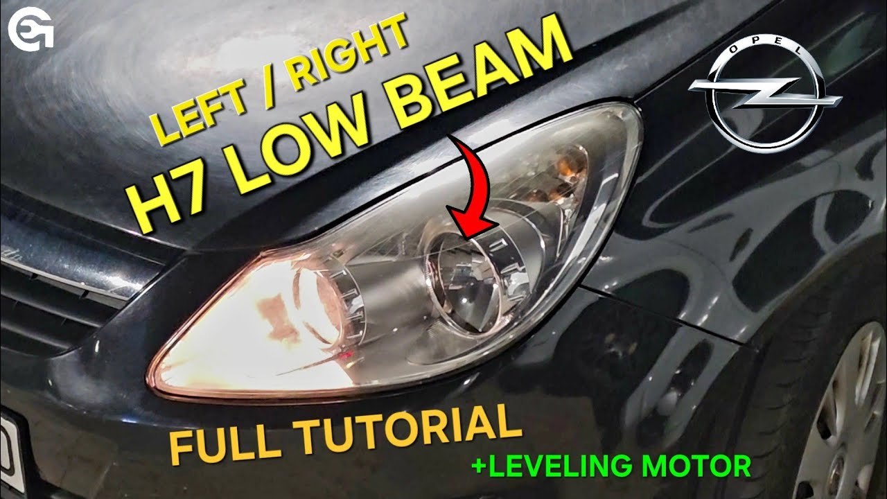 Opel Corsa D H7 Headlight Bulb Replacement Dip/Low Beam - Full Tutorial
