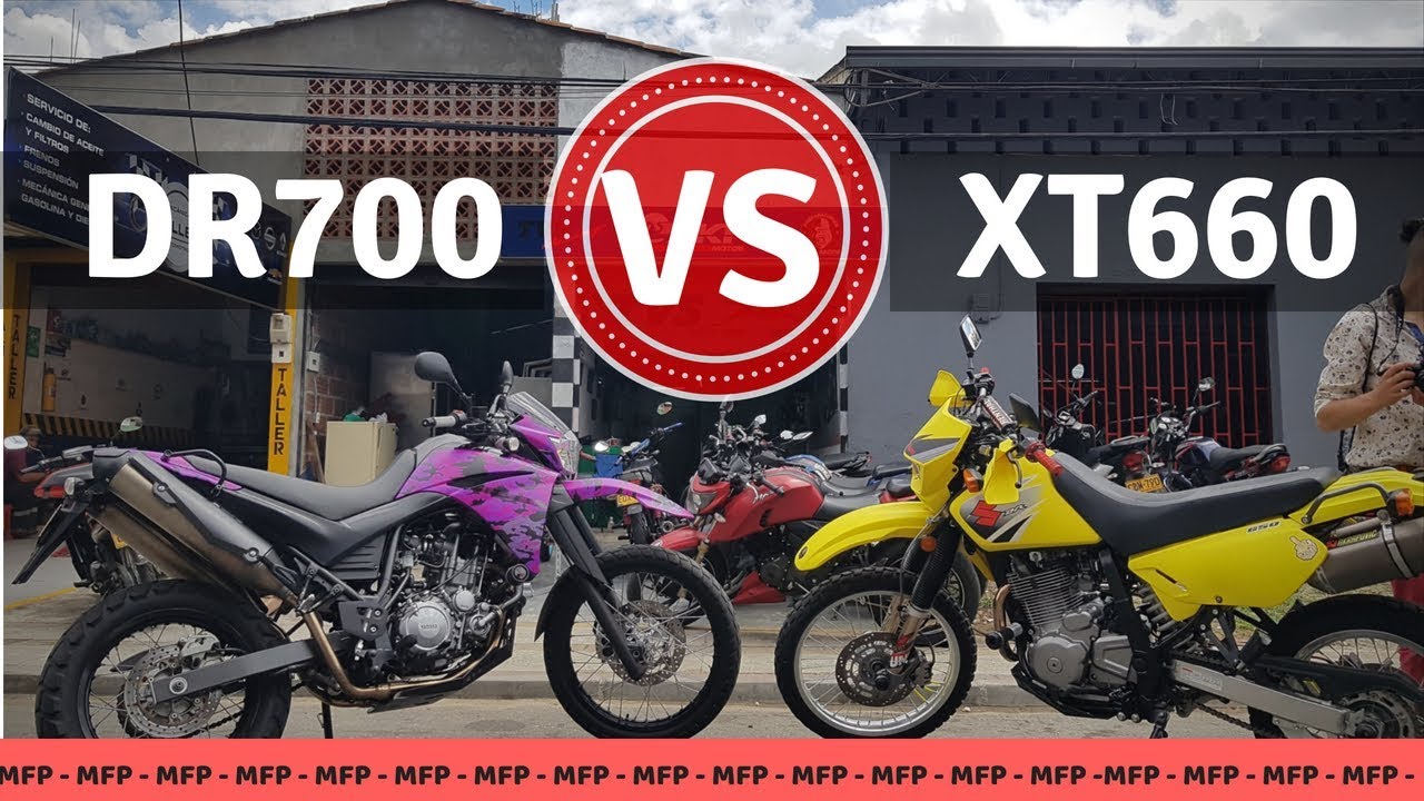 Suzuki DR 700 VS Yamaha XT660 + STUNT