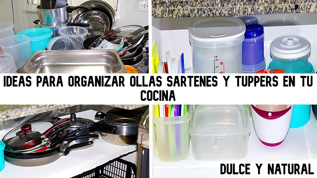 ✅ ideas para ORGANIZAR tus OLLAS, TUPPER y tapas /Dulce y Natural.