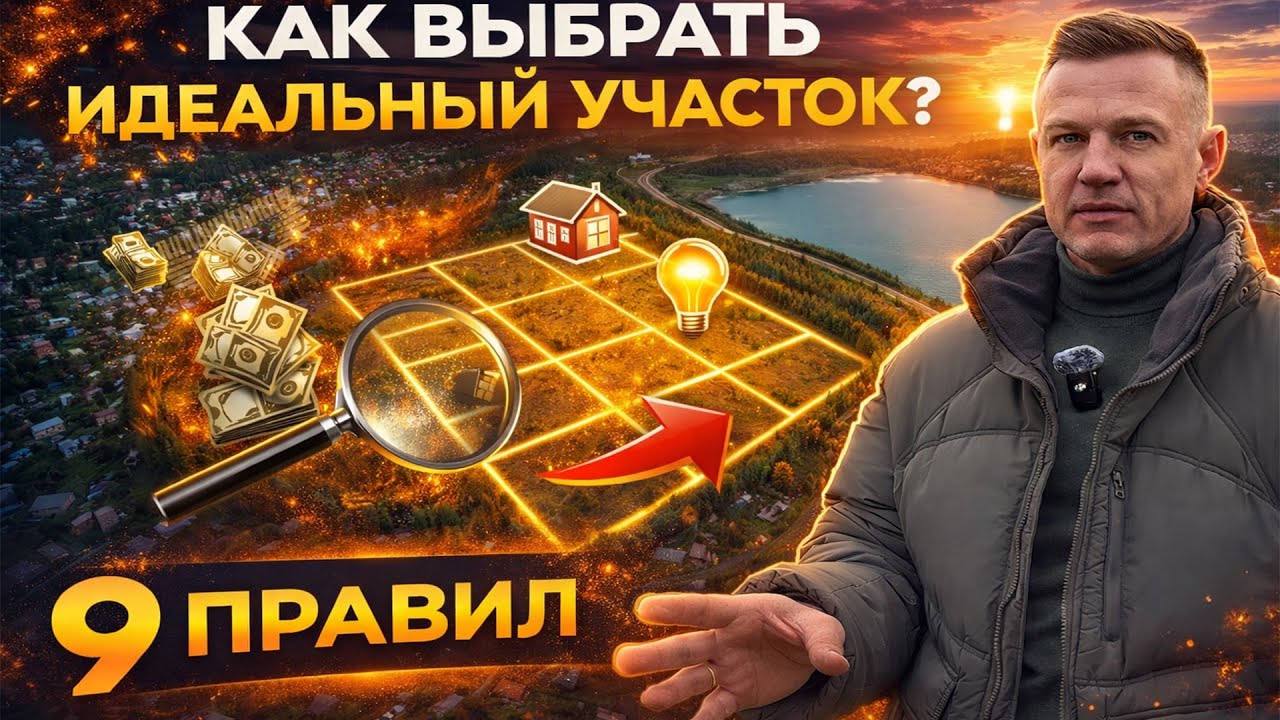 КАК выбрать УЧАСТОК под строительство дома | 9 критериев идеального участка!